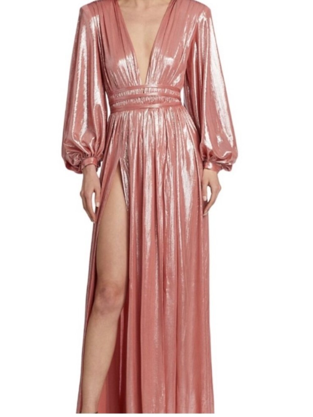 Bronx and Banco Zoe Metallic Rose Gown Size US 4/Small